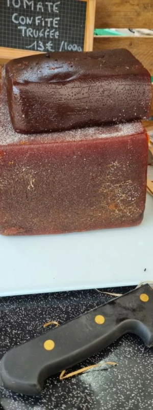 Tomate confite truffee sur Le Thor